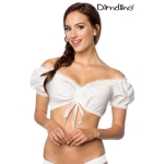 Dirndl blouse pofmouw wit Dirndl blouse pofmouw wit