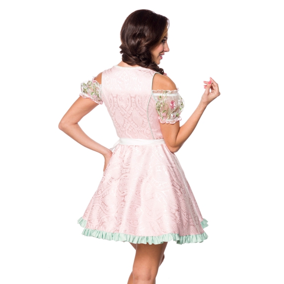 Mini dirndl inclusief kanten blouse roze