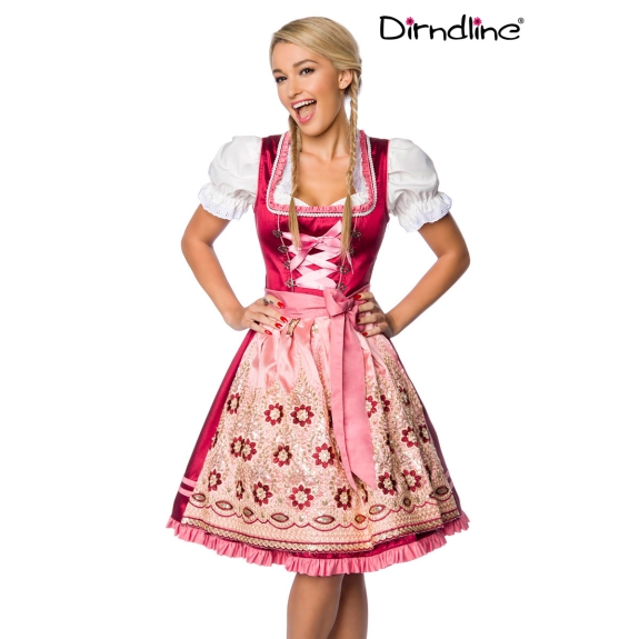 Premium Dirndl roze/rood