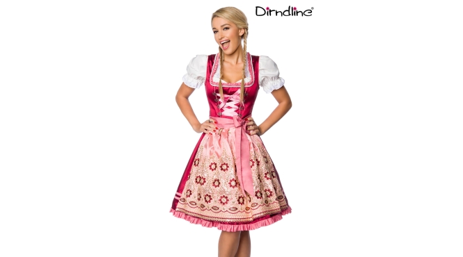 Premium Dirndl roze/rood