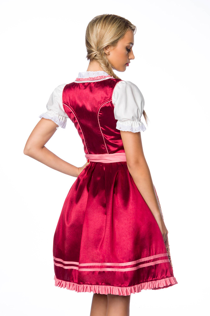 Premium Dirndl roze/rood