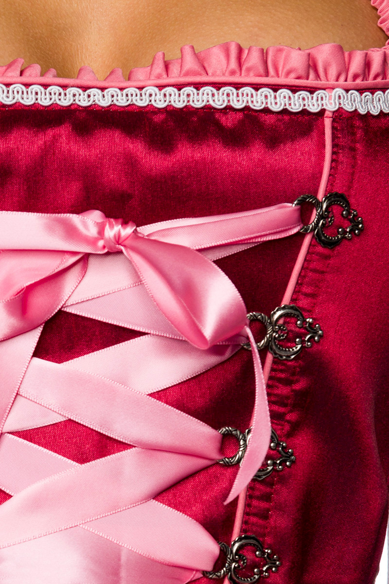 Premium Dirndl roze/rood