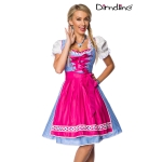 Traditionele Karodirndl roze/blauw geruit Traditionele Karodirndl roze/blauw geruit