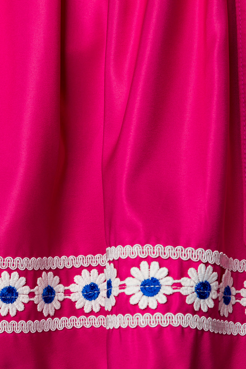 Traditionele Karodirndl roze/blauw geruit