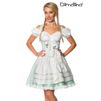 Pastel Dirndl jurk wit/groen