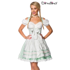 Pastel Dirndl jurk wit/groen