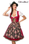 Dromerige dirndl rood/zwart bloem Dromerige dirndl rood/zwart bloem
