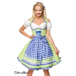 Onderborstdirndl met geruite schort Onderborstdirndl met geruite schort