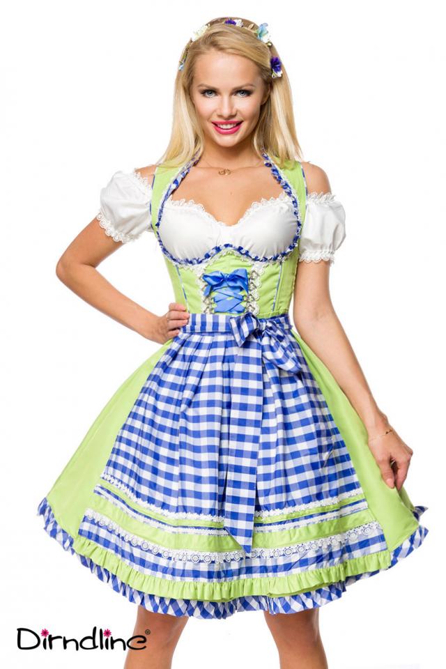Onderborstdirndl met geruite schort