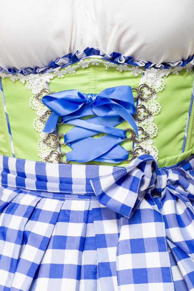 Onderborstdirndl met geruite schort