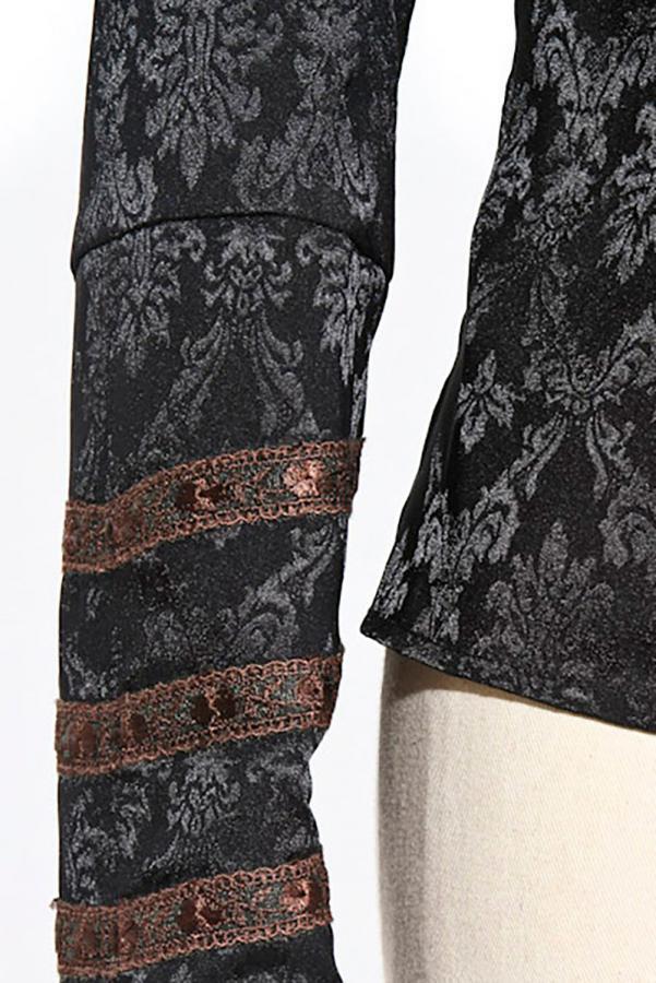 Steampunk-blouse met afneembare jabot
