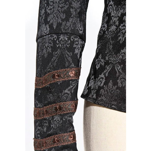 Steampunk-blouse met afneembare jabot