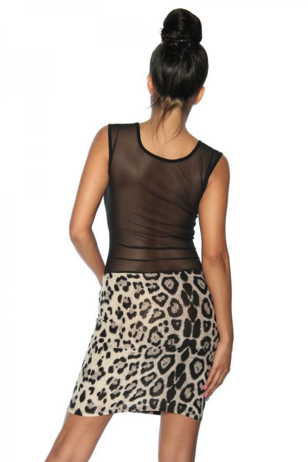 Stretchjurk handen panterprint