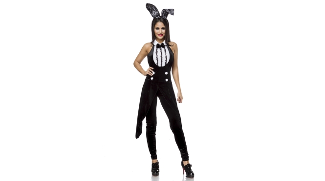 Sexy bunny kostuum open rug