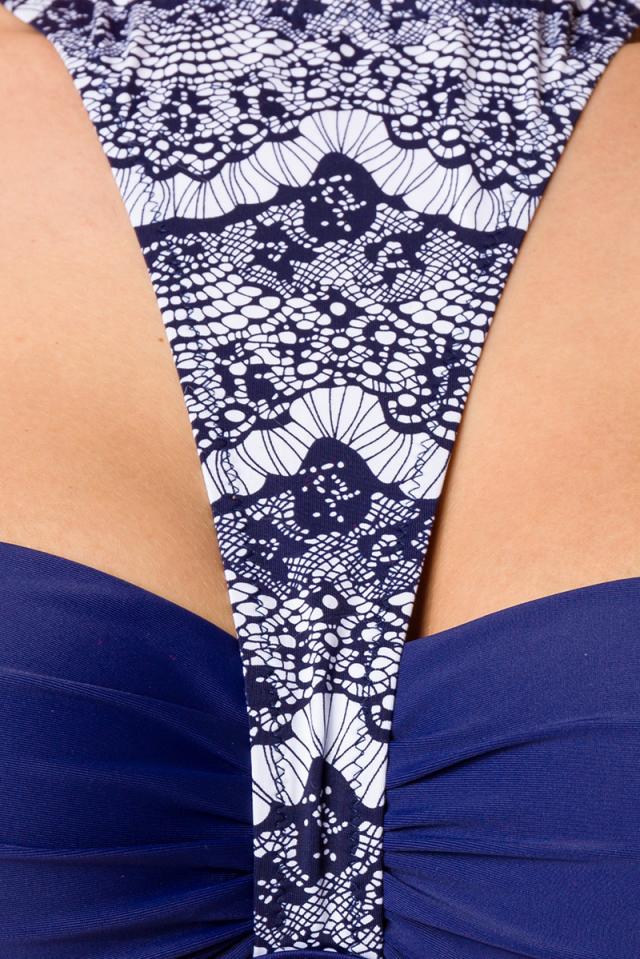 bikini blauw kantpatroon