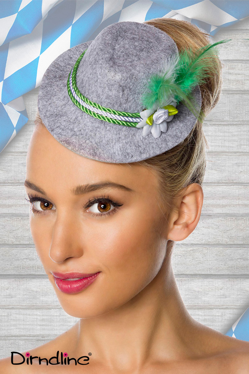 Dirndline mini hoed groen