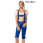 Lederhosen vrouw met borduurwerk blauw Lederhosen vrouw met borduurwerk blauw