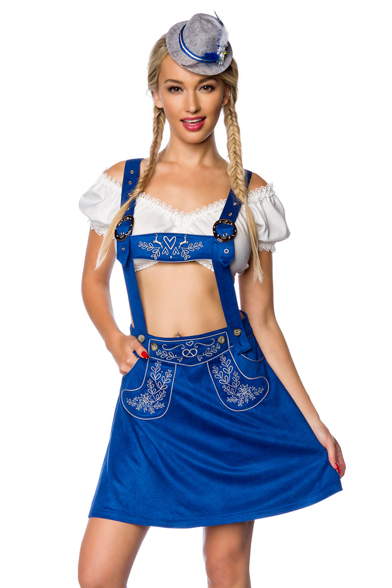 Traditionele rok met borduurwerk Blauw