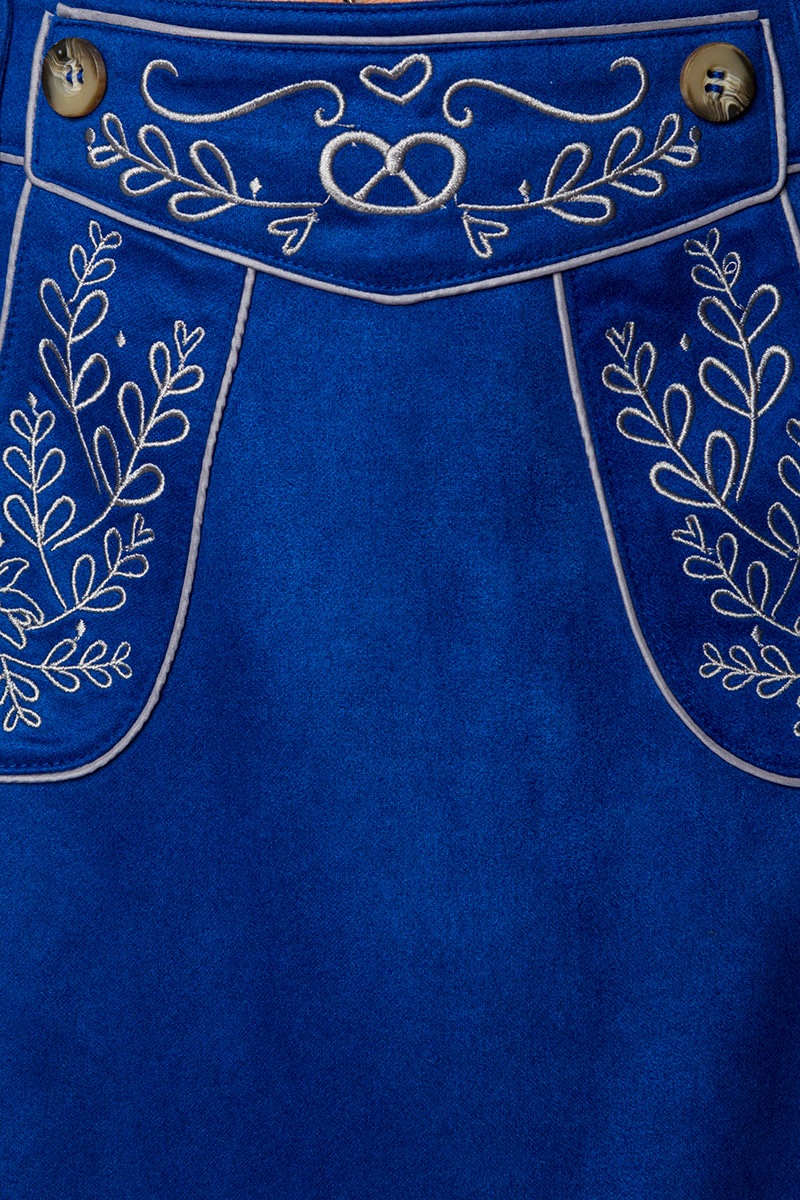 Traditionele rok met borduurwerk Blauw