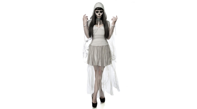 Skelet Ghost kostuum