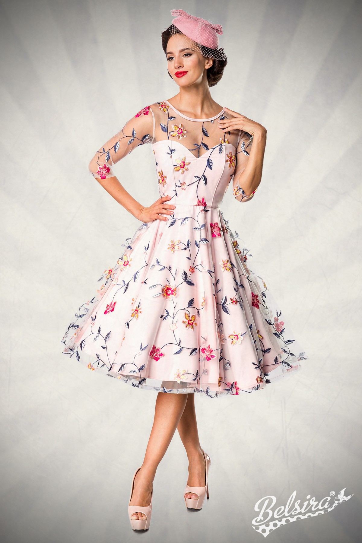 Belsira retro bloemenjurk