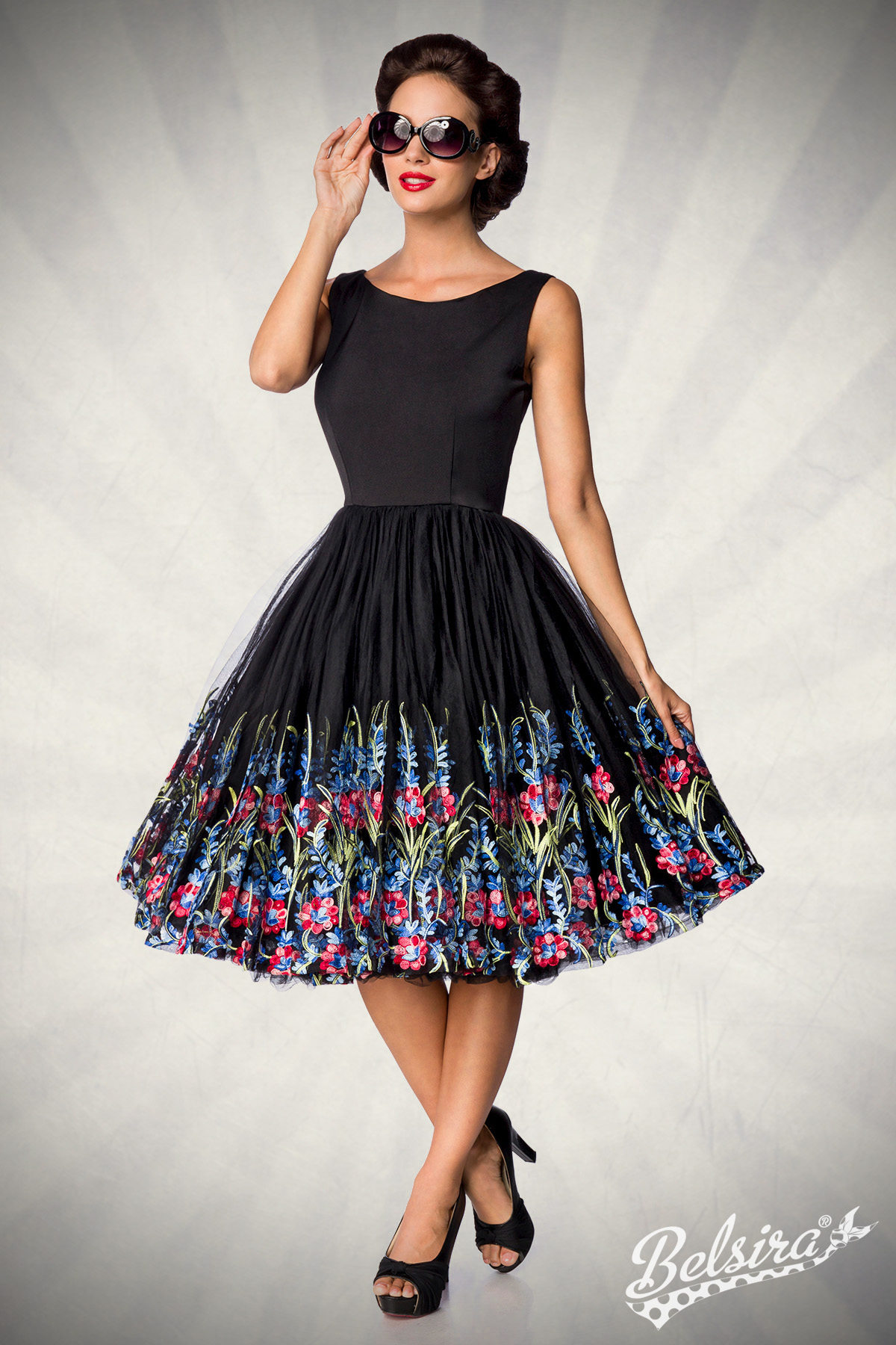 Belsira retro bloemenjurk