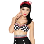 Vintage bikinitop zwart/ wit stip Vintage bikinitop zwart/ wit stip