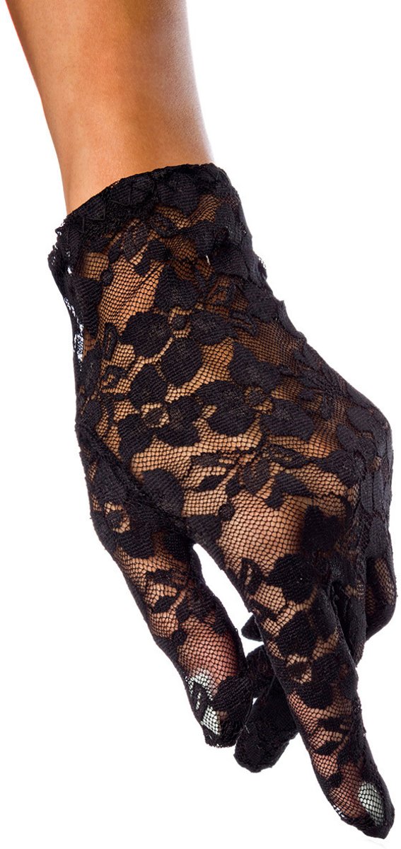 Handschoenen - Louisa zwart kant